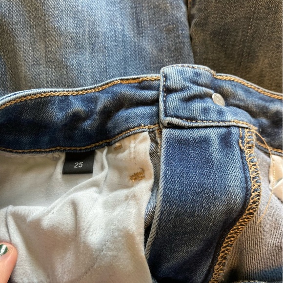 Flying Monkey Women's Blue Denim High Rise Skinny Jeans Size 25 - Picture 6 of 10